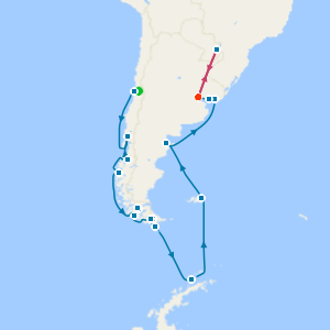 South America & Antarctica with Santiago, Buenos Aires & Iguazu Falls Stays