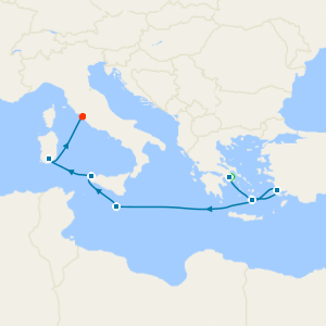 2night Athens Stay, Greek Isles & Italy from to Rome 