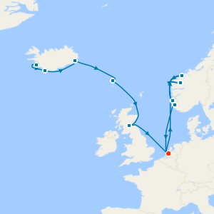 Scotland with Norwegian Fjords Collectors' Voyage from Reykjavik with Golden Circle & Blue Lagoon Experience