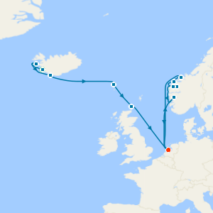 Iceland & Norwegian Fjords from Reykjavik with Golden Circle & Blue Lagoon Experience