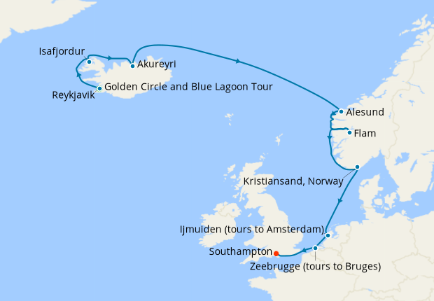 Cruise Itinerary Map