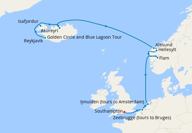 Cruise Itinerary Map