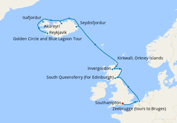 Cruise Itinerary Map