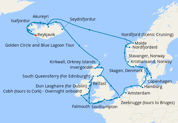 Cruise Itinerary Map