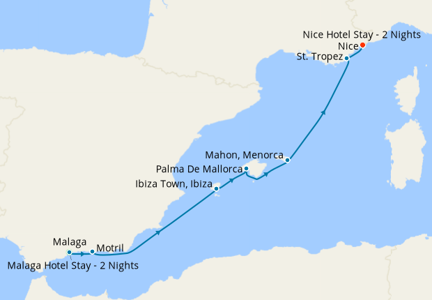 Cruise Itinerary Map