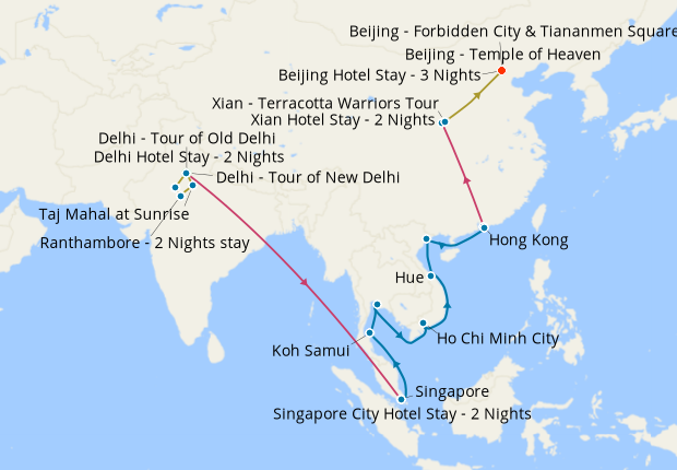 Cruise Itinerary Map