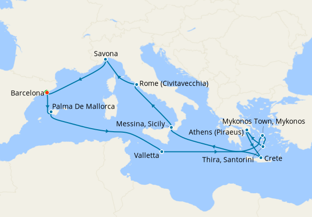 Cruise Itinerary Map