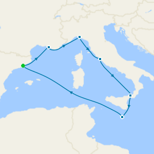 Spain, France, Italy & Malta from Barcelona