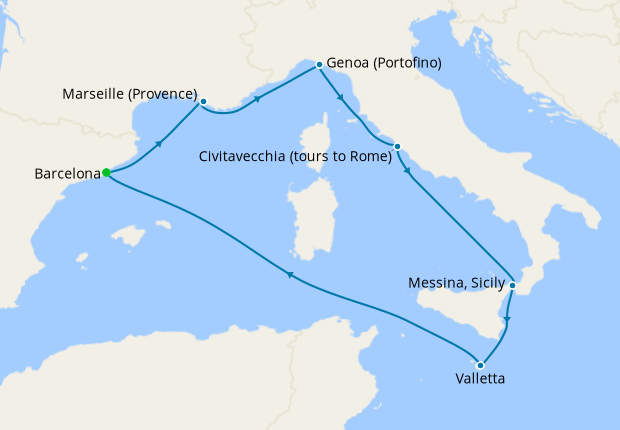 Cruise Itinerary Map