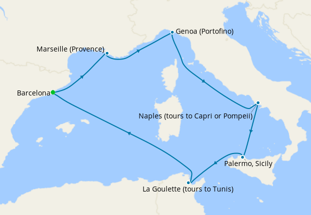 Cruise Itinerary Map