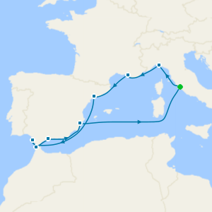 Italy, France, Spain & Morocco from Rome