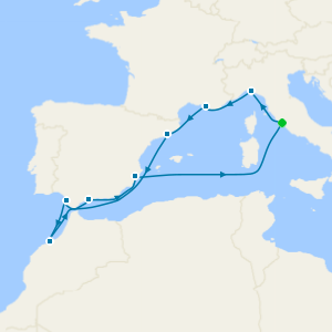 Italy, France, Spain & Morocco from Rome