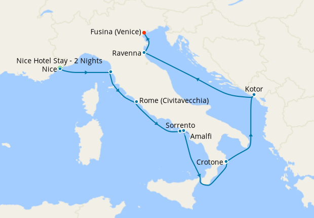 Cruise Itinerary Map