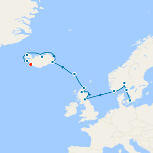 Eclipse Cruise from Copenhagen to Reykjavik with Stays and Golden Circle & Blue Lagoon Experience