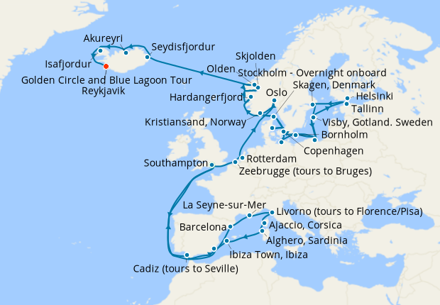 Cruise Itinerary Map