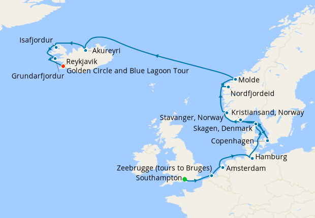 Cruise Itinerary Map