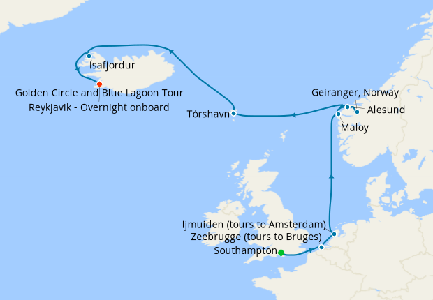 Cruise Itinerary Map