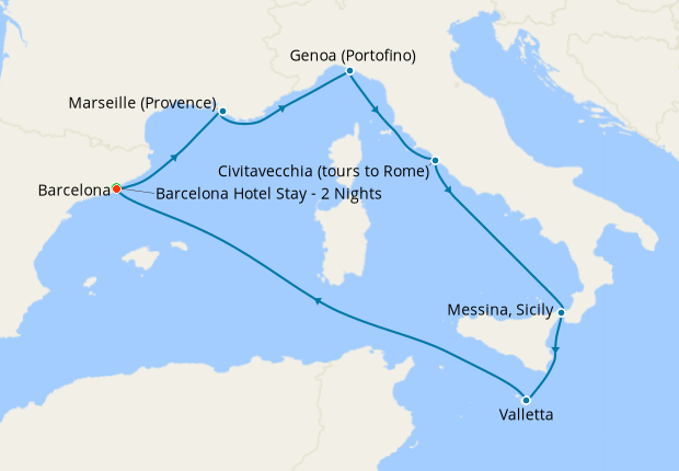 Cruise Itinerary Map