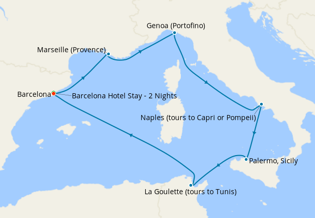 Cruise Itinerary Map