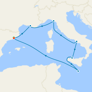 Spain, France, Italy & Malta from Barcelona with Stay