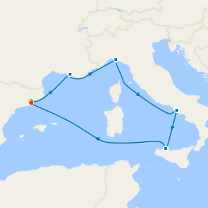 Spain, France & Italy from Barcelona with Stay