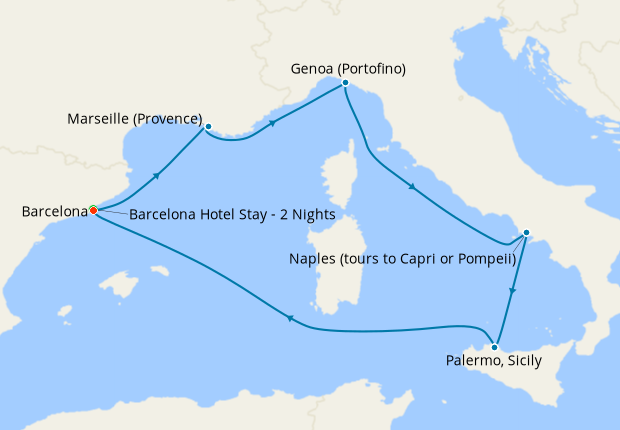 Cruise Itinerary Map