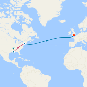 Music Cities of the Deep South with Tours & Eastbound Transatlantic Crossing from New York to Southampton