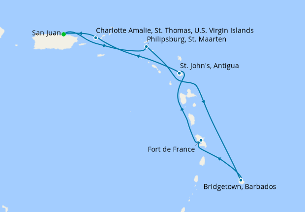 Cruise Itinerary Map