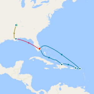 Music Cities of the Deep South & Miami Beach with Tours and Eastern Caribbean Cruise