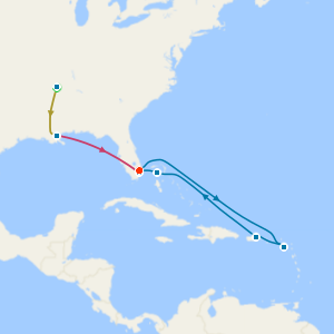 Music Cities of the Deep South & Miami Beach with Tours and Eastern Caribbean Cruise