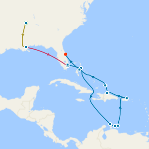 Music Cities of the Deep South & Miami Beach with Tours and Southern Caribbean Cruise