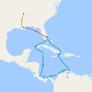 Music Cities of the Deep South & Miami Beach with Tours and Panama Canal, Costa Rica & Caribbean Cruise
