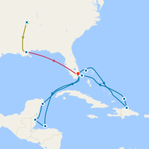 Music Cities of the Deep South & Miami Beach with Tours and Caribbean Adventure Cruise