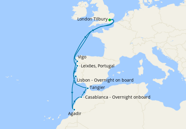 Cruise Itinerary Map