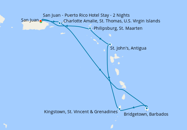 Cruise Itinerary Map