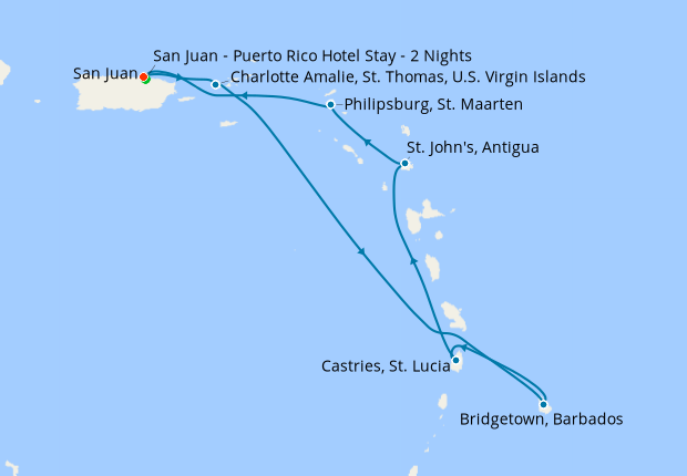 Cruise Itinerary Map