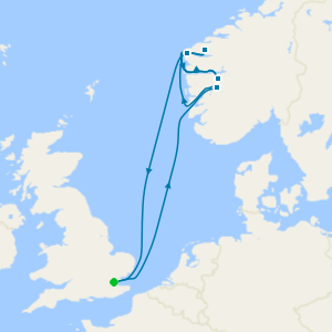 Summertime Fjords - Mountains & Glaciers cruise from London Tilbury
