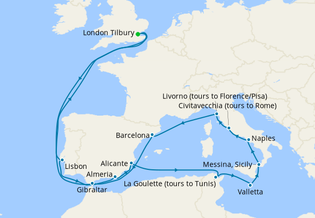 Cruise Itinerary Map