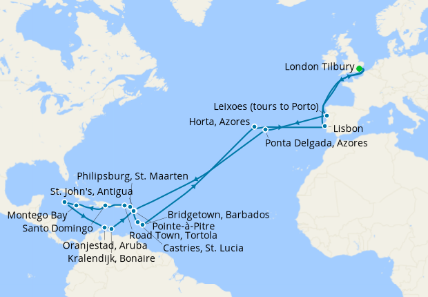 Cruise Itinerary Map
