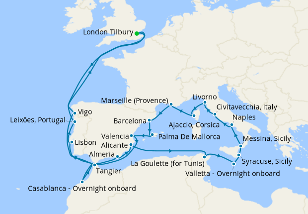 Cruise Itinerary Map