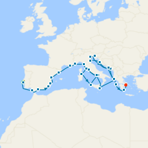 Mediterranean Grand Voyage to Athens with 2night Lisbon Stay 
