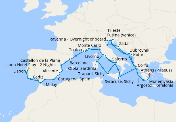Cruise Itinerary Map