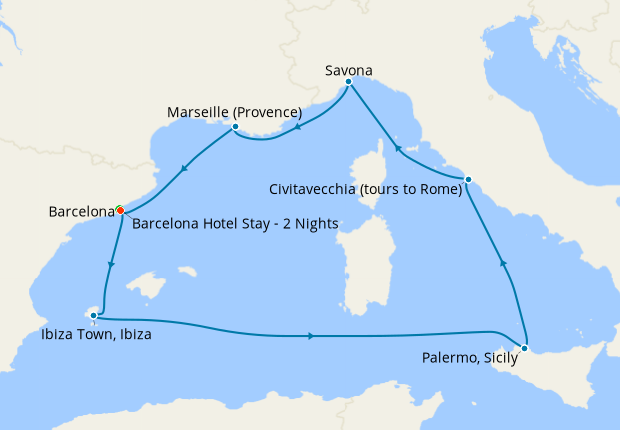 Cruise Itinerary Map