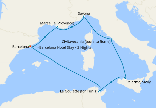 Cruise Itinerary Map