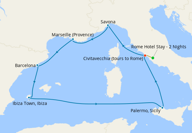 Cruise Itinerary Map