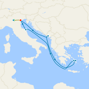 Lake Garda & Venice Stays with Montenegro & Greece Cruise