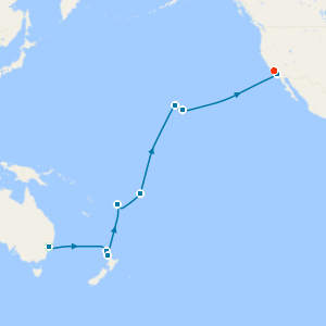 Sydney, Tahiti, Hawaii & South Pacific Crossing to Los Angeles with Stays