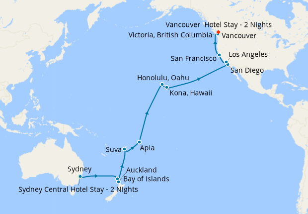 Cruise Itinerary Map