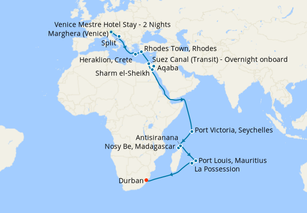 Cruise Itinerary Map