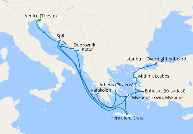 Cruise Itinerary Map